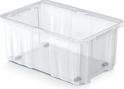 Produktbild von nabbi Kunststoff-Aufbewahrungsbox auf Rädern NCC24 45 l – transparent