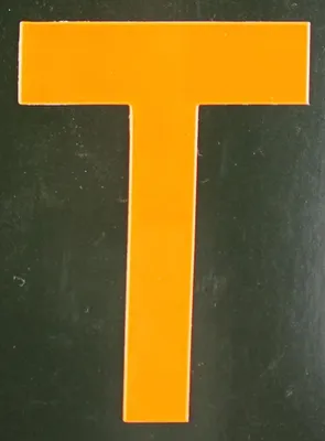 Produktbild von Conacord Reflektierender Klebebuchstabe T orange 80 mm