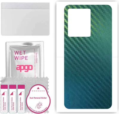 Produktbild von apgo Rückseite Schutzfolie, Skin, kompatibel mit Vivo IQOO 10 Pro, Hinten Displayschutzfolie aus Vinylfolie, kratzfest, einfache Montage - Kohlenstoff-Chamäleon CAKA1