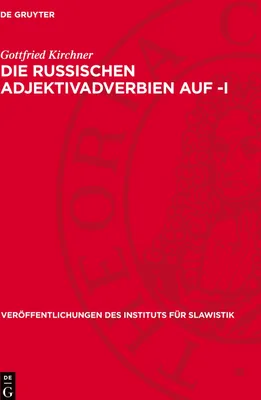 Produktbild von Die russischen Adjektivadverbien auf -i