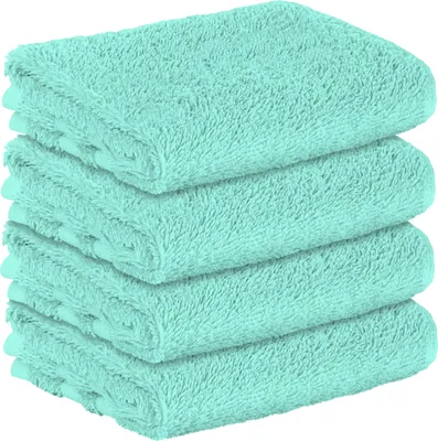 Produktbild von StickandShine 4er SET Premium Frottee Gästehandtuch 30x50 cm in mint  in 500g/m² aus 100% Baumwolle