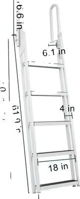 Produktbild von Dockleiter, klappbares Design, hohe Tragfähigkeit, 5 Schritte