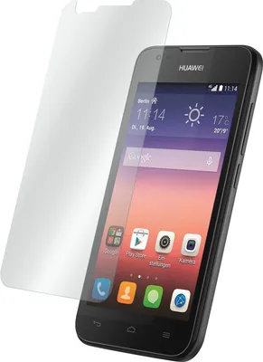 Produktbild von 2er-Pack PhoneNatic Glas-Folie klar  kompatibel mit Huawei Ascend Y550 - Panzerglas für Ascend Y550