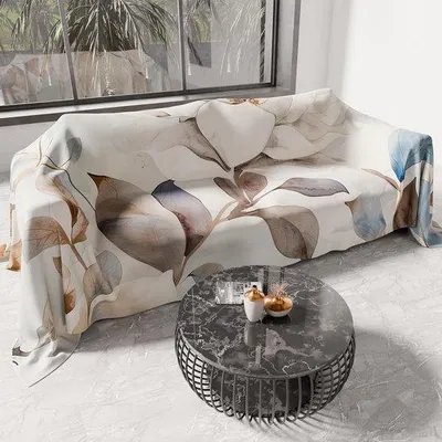 Produktbild von Famanu Tagesdecke für Doppelbett mit Blumenmuster - 265 x 265 cm
