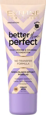 Obrázek produktu pro Eveline Cosmetics Better Than Perfect – make-up, dlouhotrvající efekt, lesklý finiš, Odstín 05 creamy beige