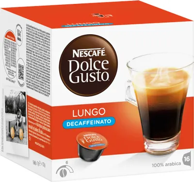 Produktbild von Nescafé Dolce Gusto Lungo decaffeinato entkoffeiniert | 16 Kaffeekapseln