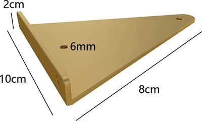 Produktbild von Dreieckige Metallstützen 2er Set, Unsichtbare Regalhalterung In Hochwertigem Stahl, Ideal Für Wandregale