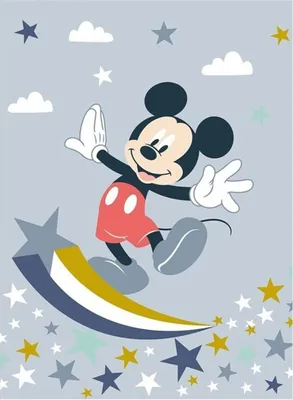 Produktbild von Mickey Mouse Strandtuch Sterne Fleecedecke