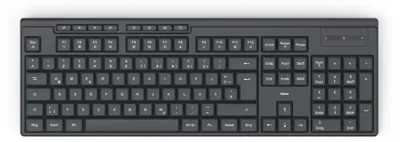 Produktbild von Hama Funktastatur WK-200, Batterie, Schwarz, QWERTZ