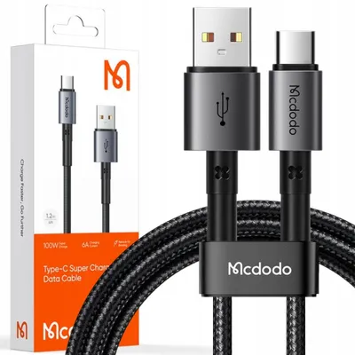Produktbild von Kabel Mcdodo CA-3591, USB-C, 100W, 1,8m, schwarz