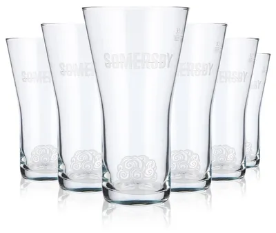 Produktbild von 6x Somersby Cider Glas 0,5l Becher Cidergläser Logo Satiniert