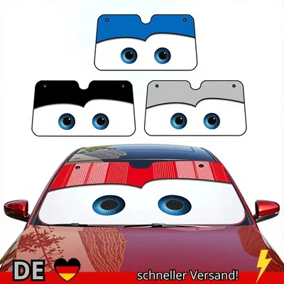 Produktbild von Auto-Sonnenschutz 4 Farben Augen Beheizter Windschutzscheiben-Sonnenschutz