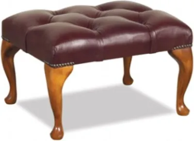 Obrázek produktu pro Casa Padrino Chesterfield taburet z pravé kůže 60 x 40 x v. 45 cm - nábytek