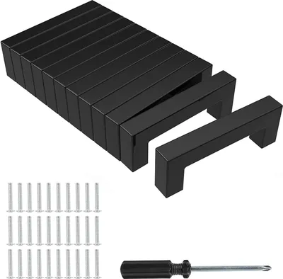 Produktbild von 12 Stück Möbelgriff, Schrankgriffe, Schubladengriffe, Griff aus Aluminiumlegierung, Möbelgriffe 96mm, für Küchenschränke Kleiderschrank