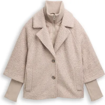Produktbild von Bouclé Cape Jacke im 2-in-1-Look