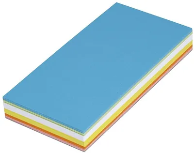 Produktbild von Moderationskarten Rechteck 95x205mm sortiert VE=60x120 stück