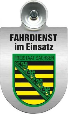 Produktbild von Einsatzschild Windschutzscheibe incl. Saugnapf - Fahrdienst im Einsatz - 309458 - incl. Regionen nach Wahl Color - Region Freistaat Sachsen