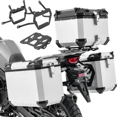 Produktbild von Set Alukoffer+ Topcase + Kofferträger passend für Honda Transalp XL 75