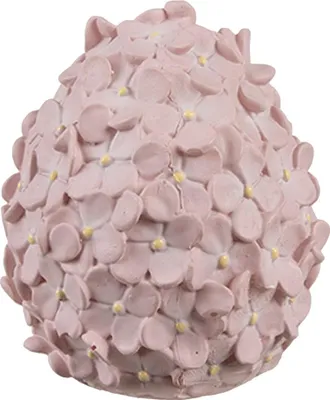 Produktbild von Clayre & Eef Dekorationsfigur Ei Ø 6x7 cm Rosa Kunststoff Blumen