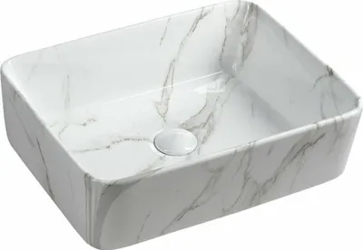 Immagine prodotto di Sapho Dalma - Lavabo da appoggio, 475x375 mm, senza foro per rubinetto, carrara MM517