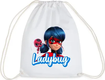 Produktbild von Spreadshirt Miraculous Ladybug Tikki Turnbeutel, One size, Weiß