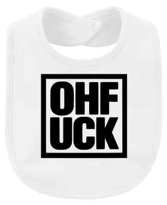 Produktbild von OH FUCK Spruch Geschenk Erwachsene Humor Frech Party Fluchen Spaß Baby Lätzchen, Weiß, Einheitsgröße
