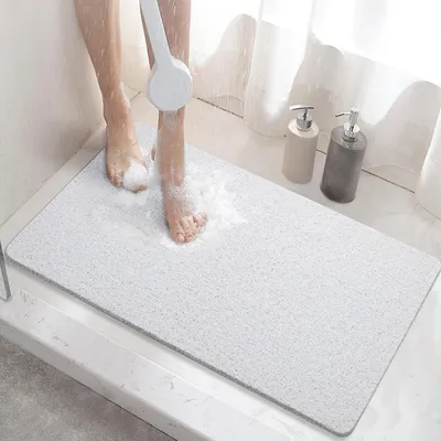 Produktbild von Duschmatte rutschfest 60x40cm PVC-Luffa Weiß Schnelltrocknend