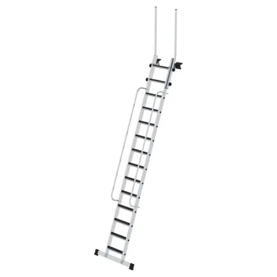 Produktbild von MUNK Geschossleiter 4,5m AH mit Clip-Step R13 und Handlauf 14 Stufen
