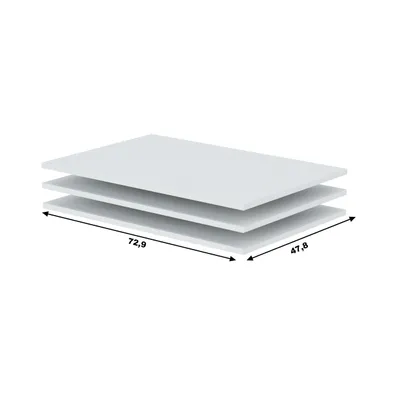 Immagine prodotto di Set di 3x scaffali per armadio 151 cm RANDLER - bianco