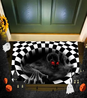 Halloween-Türvorleger 3D-Skelett-Design 60x40 cm
