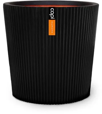 Immagine prodotto di Vaso da fiori conico CAPI EUROPE Groove NL, 36 x 34 cm, nero