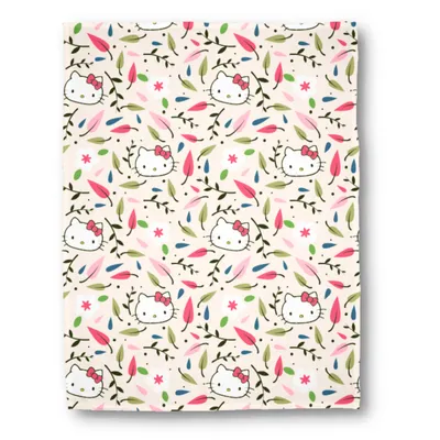 Produktbild von Hello Kitty Kinderdecke Blütenzauber 130 x 170 cm passend zur Bettwäsche, weich und kuschelig, Geschenkidee für Mädchen