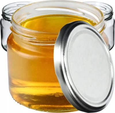 Produktbild von KADAX Einmachgläser mit Deckel "Sonka", Marmeladengläser, 330 ml, Silberdeckel, 100 Stück