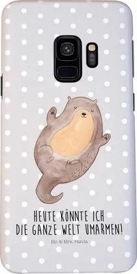 Produktbild von Mr. & Mrs. Panda Samsung Galaxy S9 Handyhülle Otter Umarmen - Grau Pastell - Geschenk, Handy Schutzhülle, Hallo, glücklich, Cover, Smartphone Hülle, Case, gut Gelaunt