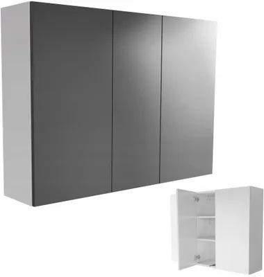 Zdjęcie produktu dla wisząca szafka do łazienki 110 szara matowa szary mat 110x80 (40+30+40)