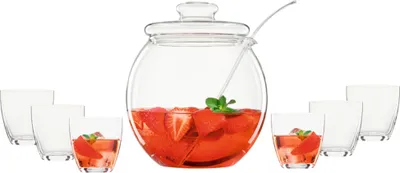 Obrázok produktu pre Bohemia Crystal Libera Bowle Set Glass Partygeschirr 9 kusov