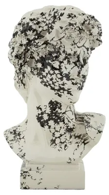 Imagen del producto de Escultura decorativa en forma de cabeza en poliresina bicolor