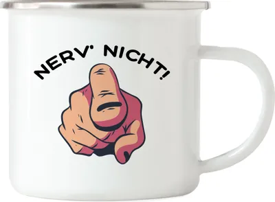Produktbild von Nerv Nicht! Emaille Tasse Büro-Tasse Kollegen Chef Geschenkidee für Kollege Kollegin