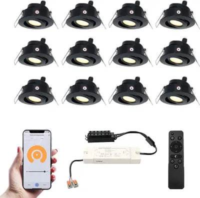 Image de HOFTRONIC - Spot LED encastrable extérieur 12V 3W 2700K IP44 Noir