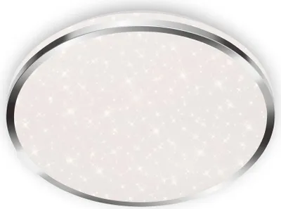 Produktbild von BRILONER ACORUS LED Deckenleuchte Bad, IP44 Spritzwasserschutz, Sternendekor, Neutralweißes Licht, chromfarbig, 33 x 6,6 cm