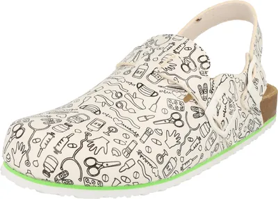 Produktbild von Softrelax Damen Schuhe 7420990136 Clogs Pantolette Arzthelfer Ärzte Weiss/Multi