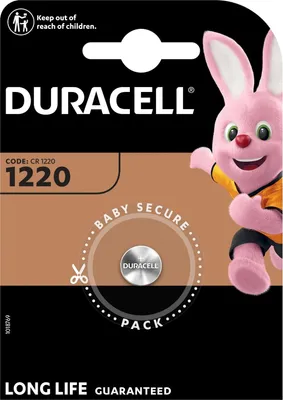 Produktbild von Duracell DL1220, Lithium, Button/coin, 3V, 3 mm, 2,2 cm, 9g
