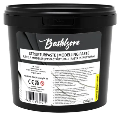 Strukturpaste 3,5 kg Weiß Grob für Acrylmalerei