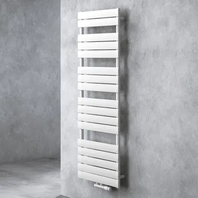 Image de doporro Radiateur de Salle de Bain Sèche-Serviette 160x50cm Radiateur à Eau Chaude Vertical Blanc Sèche-serviettes de Salle de Bains