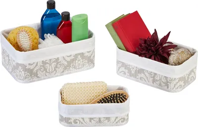 Produktbild von relaxdays Aufbewahrungskorb 3er Set aus Bambus