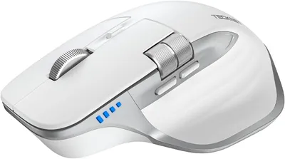 Produktbild von Bluetooth Maus(BT 5.0/5.0+2,4G), Seitliches Mausrad, Superschnelles Scrollen, Wiederaufladbare Ergonomische, Maus Silent Mouse 4800 DPI, 7 Tasten