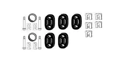 Produktbild von HJS 82 14 1751 Montagesatz Auspuffanlage Abgasanlage für OPEL Astra F CC (T92) Astra F Caravan (T92) Astra F Limousine (T92) Astra F Cabrio (T92)