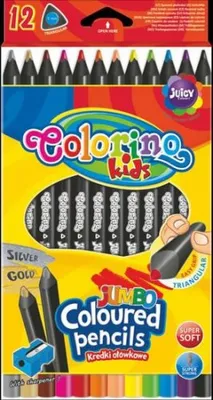 Produktbild von Buntstifte 12kol schwarz Holz JUMBO COLORINO 55826