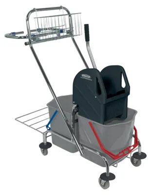 Image de Sprintus Seau à roulettes double chrome pro 2x17 litres ; 301081