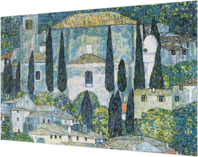 Produktbild von Wandtapete - Dekorative Tapete für Wohnzimmer- Tapetenfolie für Wanddekoration - 104x70 cm - Zypressenhäuser
